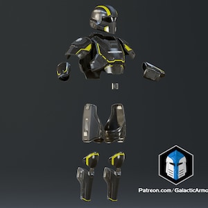 Helldivers 2 Helmet and Armor B-01 Tactical 3D Print Files image 2