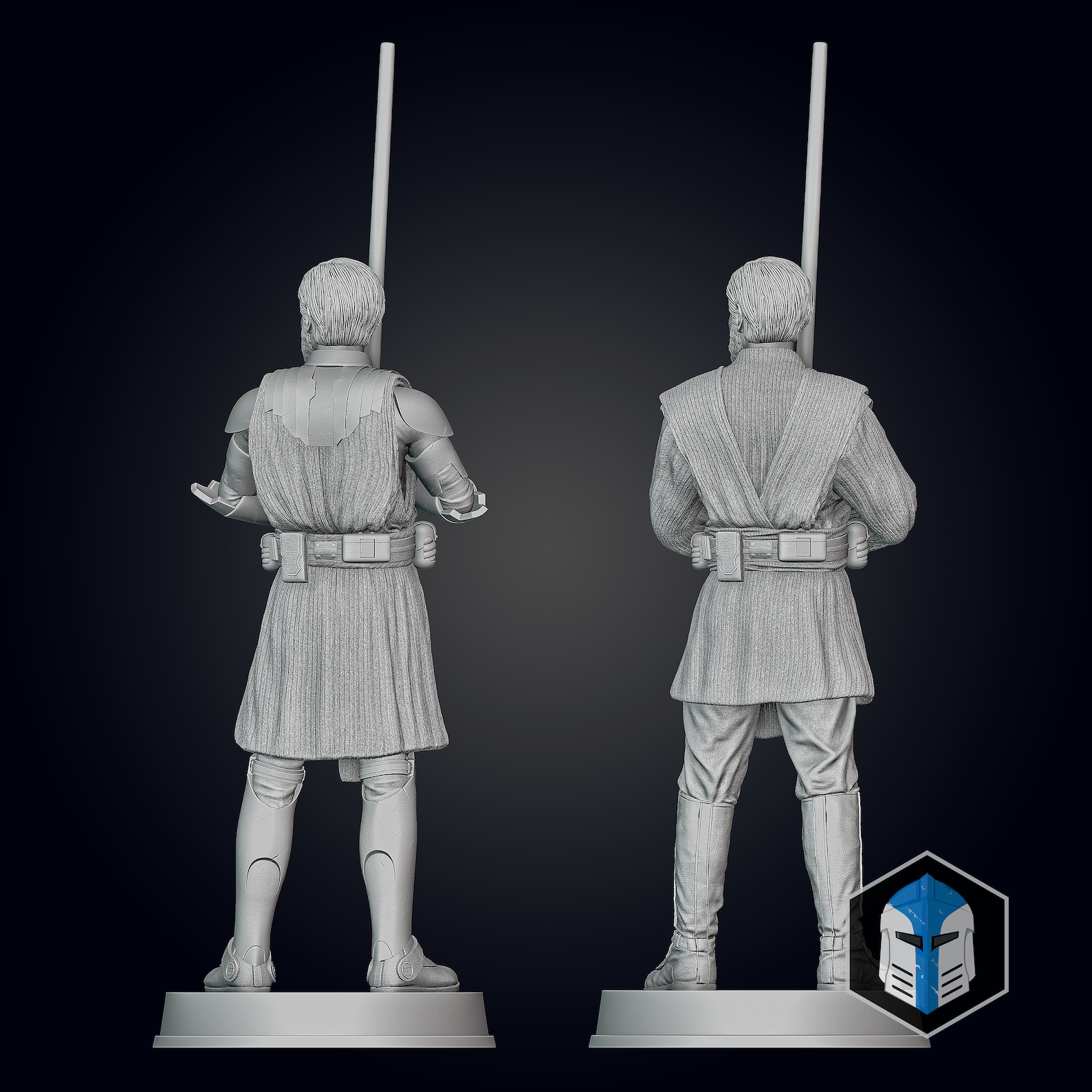 Obi-wan Kenobi Figurine Pose 3 3D Print Files - Etsy
