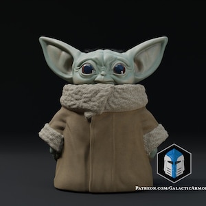 Standing Grogu - Arms at Side - 3D Print Files