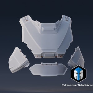 Helldivers 2 Helmet and Armor B-01 Tactical 3D Print Files image 6