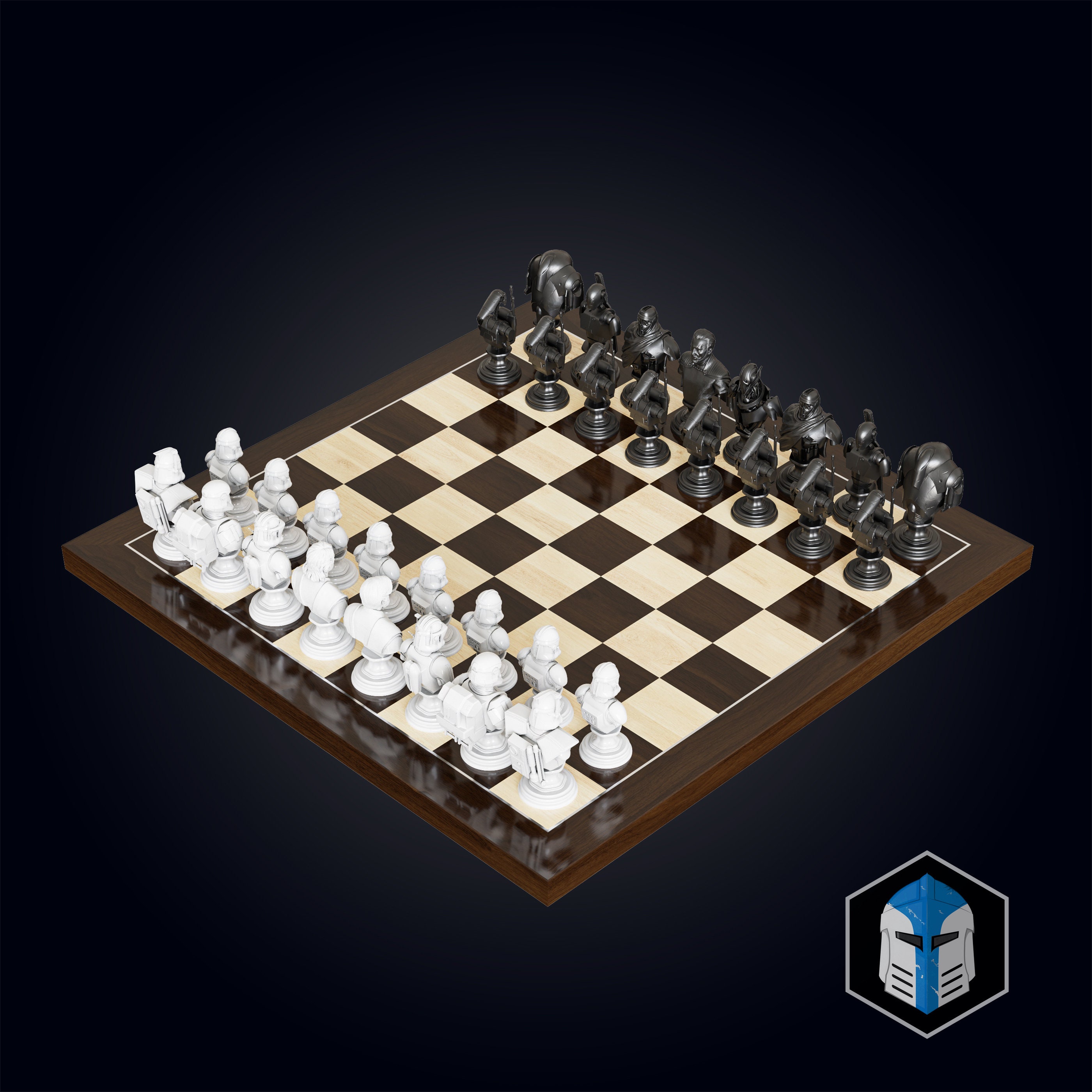 Begrænse Har det dårligt Woods Clone Wars Chess Set 3D Print Files - Etsy Australia