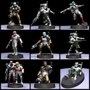 Miniature di Republic Commando in scala 1:48 - File di stampa 3D