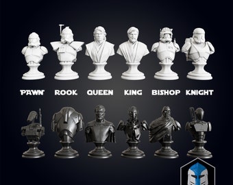 3D Printable Star Wars Chess Set Revised by David