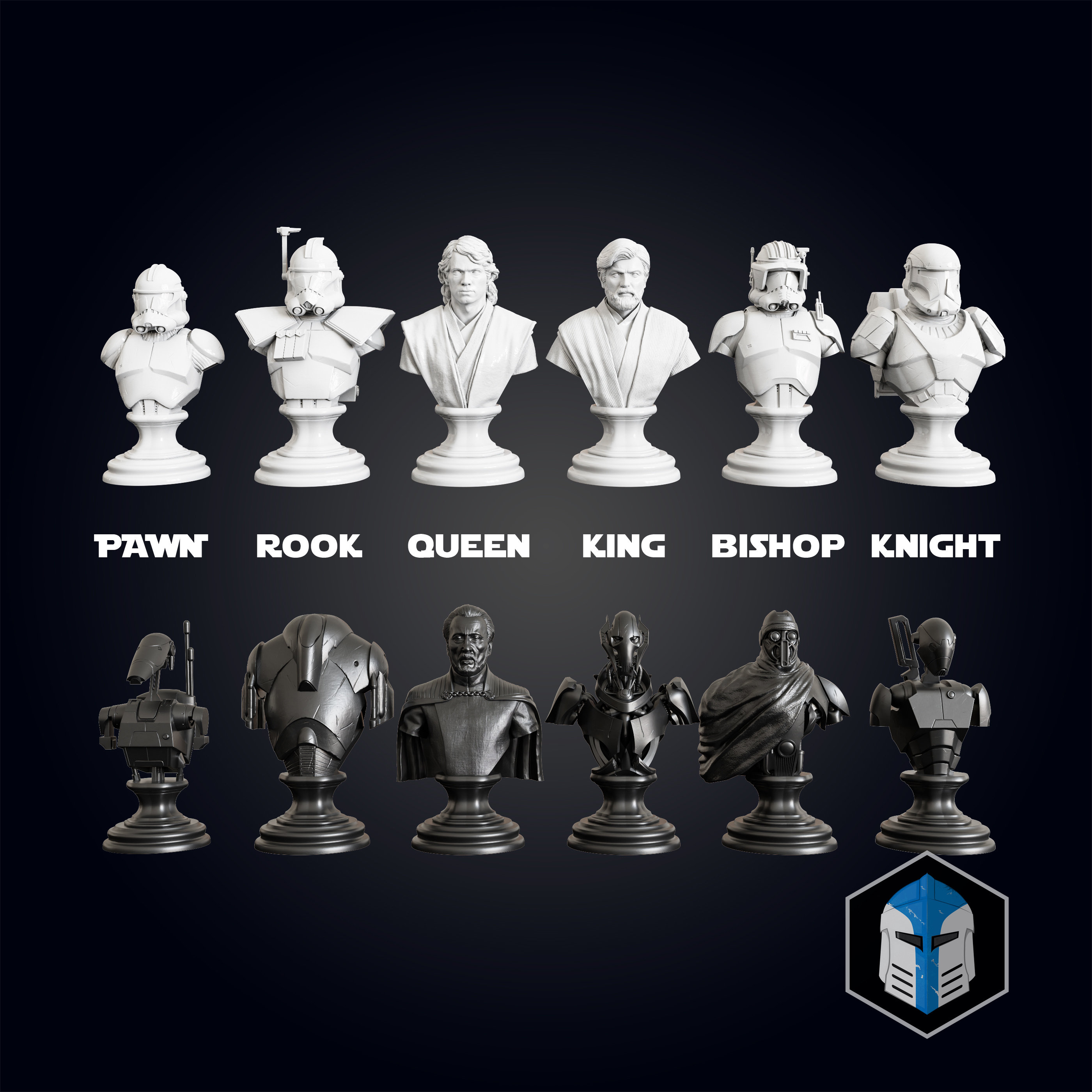 Clone Wars Chess Set 3D Print Files -  Portugal