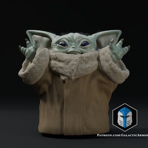 Standing Grogu - Arms at Side - 3D Print Files