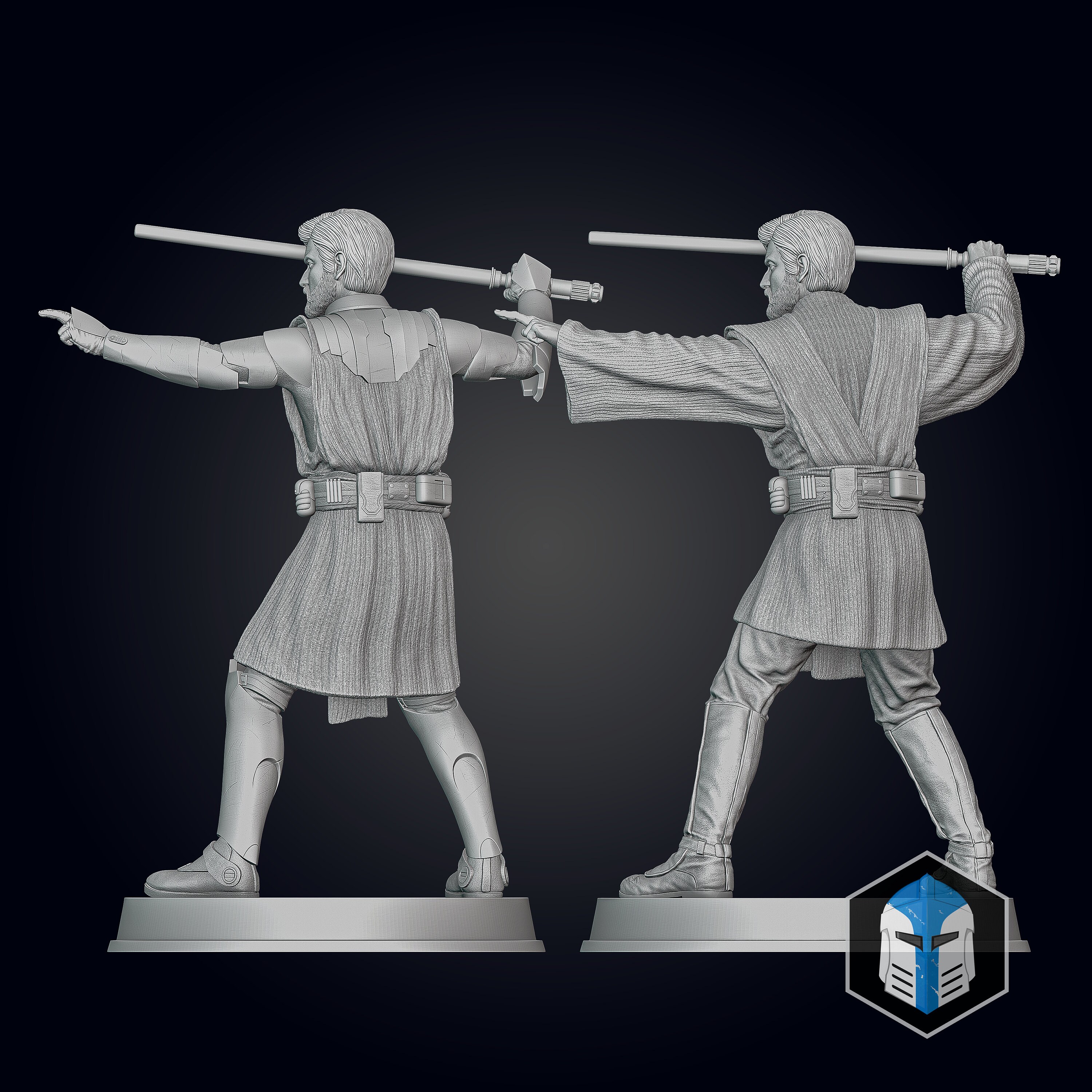 Obi-wan Kenobi Figurine Pose 2 3D Print Files - Etsy