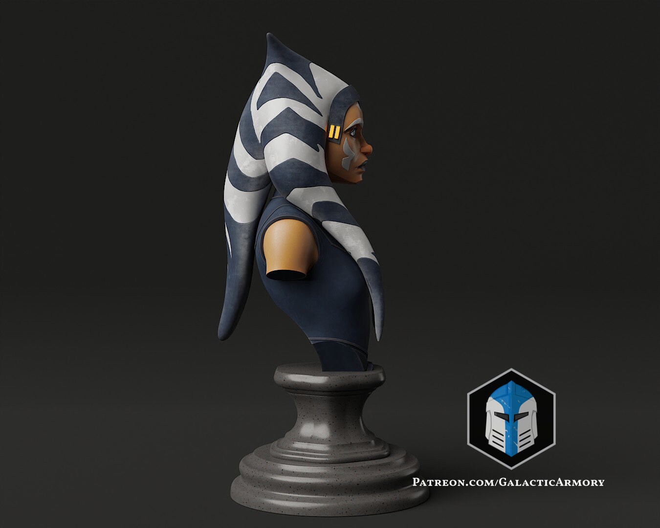 Ahsoka Tano Bust 3D Print Files Etsy Australia