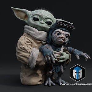 Grogu and Babu Figurine - Pose 1 - 3D Print Files
