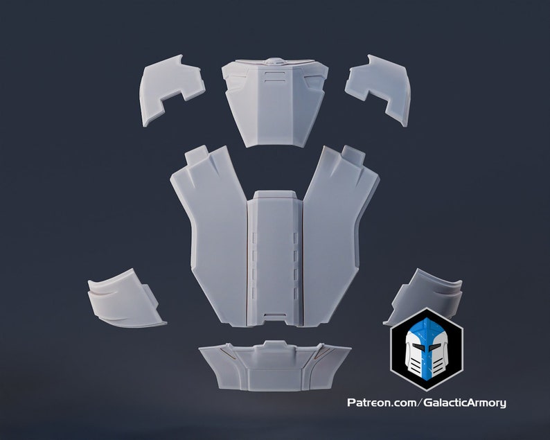 Helldivers 2 Helmet and Armor B-01 Tactical 3D Print Files image 7