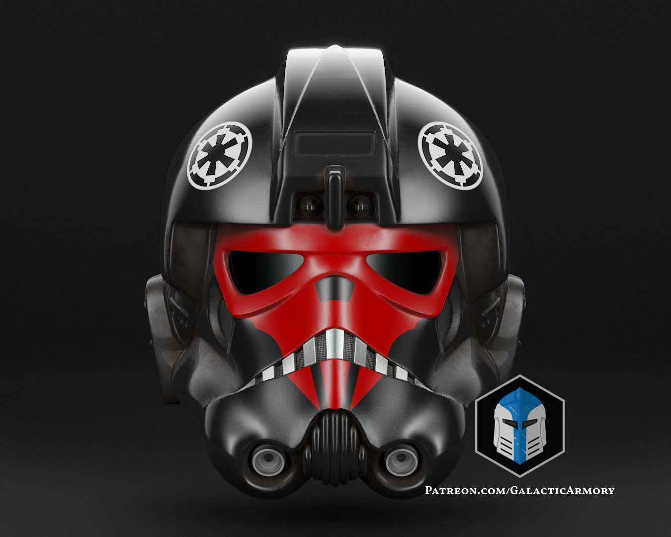 タイ・ファイター・パイロットヘルメット - 3Dプリントファイル タイ・ファイター・パイロットヘルメット - 3Dプリントファイル