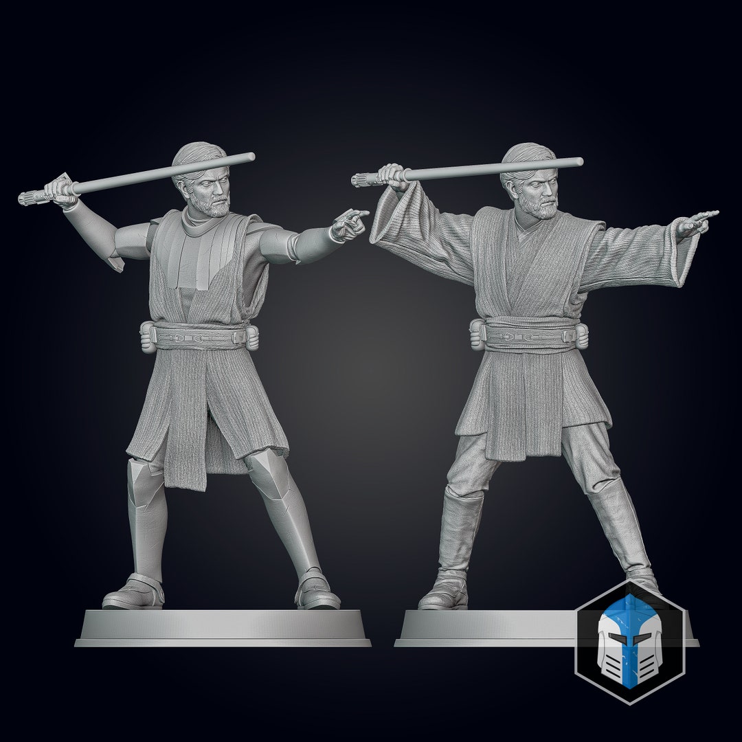 Obi-wan Kenobi Figurine Pose 2 3D Print Files - Etsy