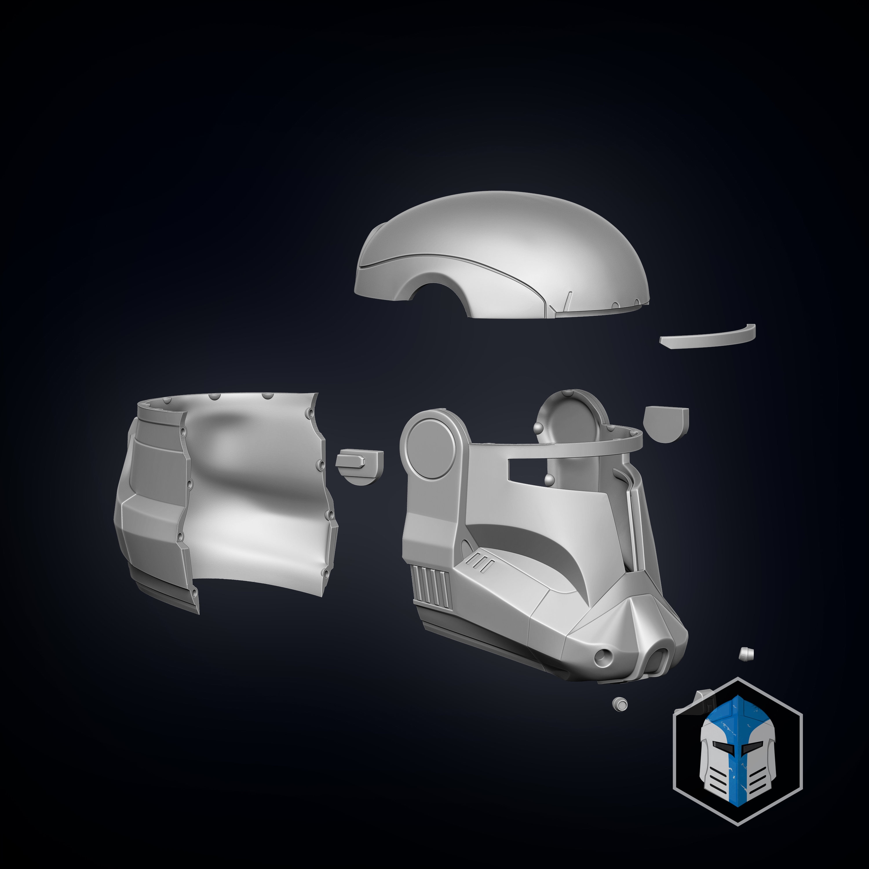 スターウォーズ　クローンコマンドー　3dプリンター ヘルメット　1/1 共和国コマンドー クローン トルーパー ヘルメット - 3D