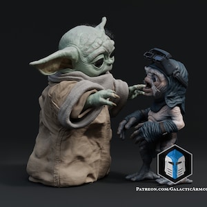 Grogu and Babu Figurine - Pose 2 - 3D Print Files