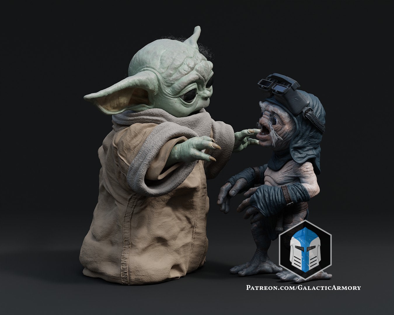 Grogu and Babu Figurine - Pose 2 - 3D Print Files