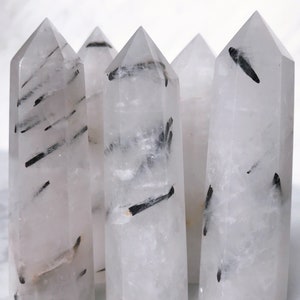 Choose your Tourmaline Quartz * 7 - 8 CM * 50 - 60 GRAM . Natural Stone. positive energy. Point Crystal Tower. Shield from negative