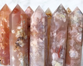 Choose your Cherry Blossom Agate * 7-8 cm * 33-53 grams – Stone of Energy & Confidence – Spiritual Decoration Gift Idea