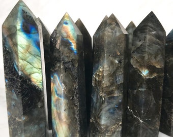 Choose your Labradorite * 7 - 8 CM * 40 - 70 GRAM . Rock . positive energy. CrystalTower. Labradorite Tower point. ecolovestores