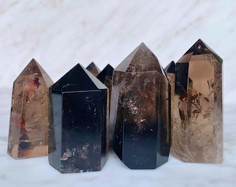Choose your Smoky Quartz DARK Large * 5 - 6.5CM * 44 - 105 GRAM - Grounding and Protection Crystal - Root Chakra Decor - Smoky Quartz