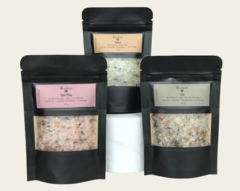 Trio Tester Choice 3 X 85 g . Epson salt. Himalayan salt. Artisan Salt Relaxation . ecolovestores