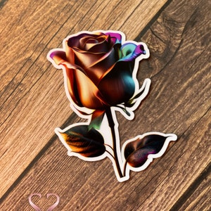 Rose Vinyl Sticker: Floral Laptop, Water Bottle Decal