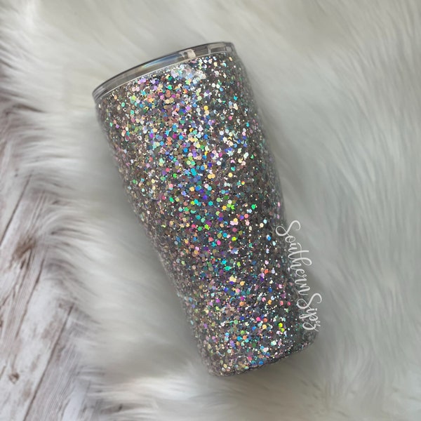 Holographic Glitter tumbler Glitter Cup, Gift Idea Insulated Tumbler