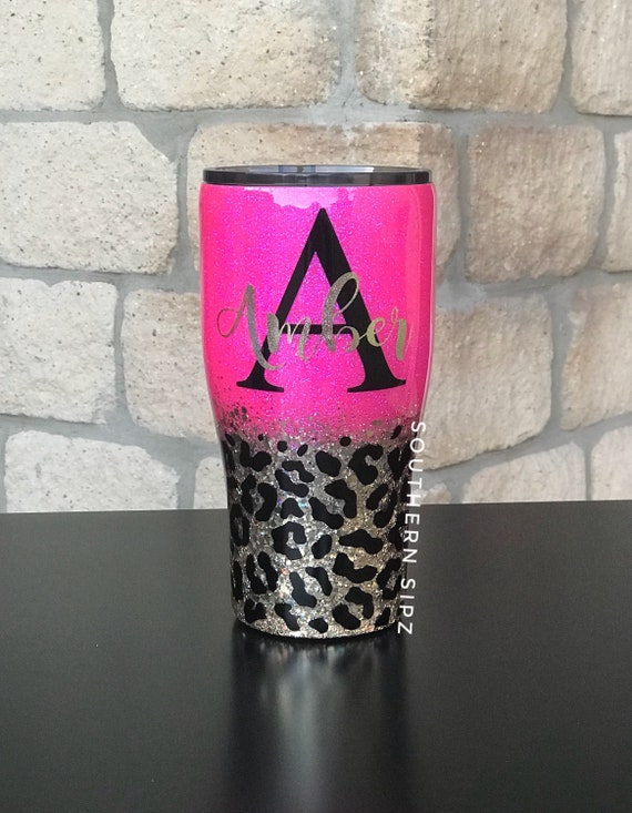 Hot Pink Cheetah Epoxy Tumbler