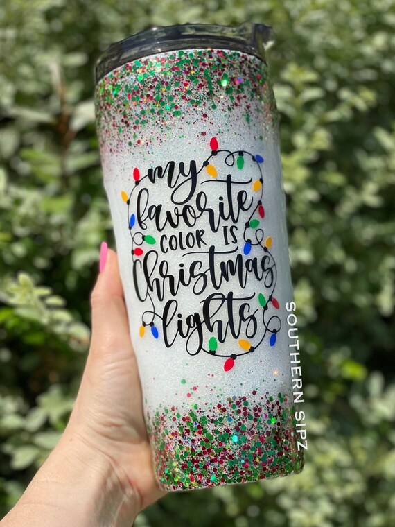 My Favorite Color is Christmas Lights - Light up Tumbler