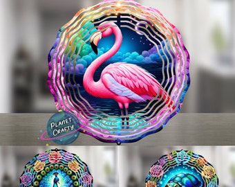 Big Bundle, Rainbow Colors, Flowers and Animals Bundle, Wind Spinner PNG Designs, Sublimation, Digital Download