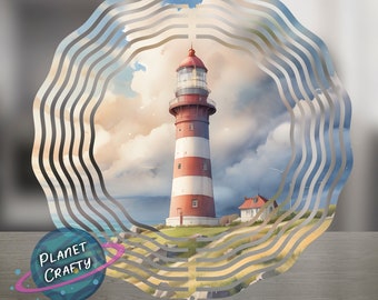 Lighthouse Design, Wind Spinner PNG Design, Digital Download