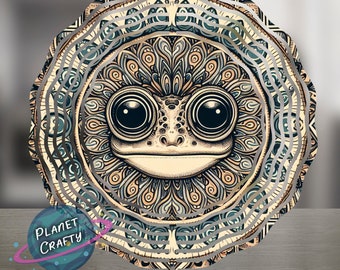 Toad Wind Spinner, Frog Pattern PNG Design, Digital Download
