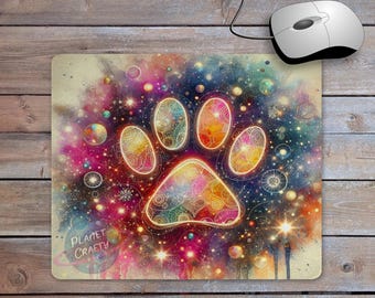 Paw Print, Artistic Mouse Pad PNG Design, Digital Download