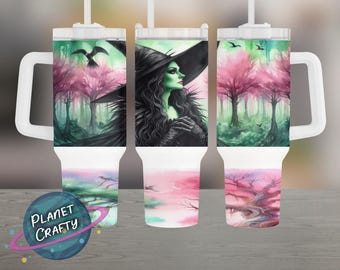 Wicked Witch PNG Design, 40oz  Tumbler Wrap, Digital Download