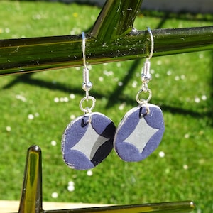 Faux leather earrings - Handmade creation