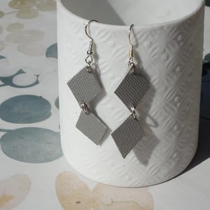 Faux leather earrings - Handmade creation