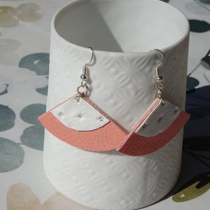 Faux leather earrings - Handmade creation