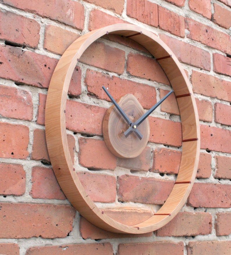 Office Wall Clock Quartz Decorative/ Large Wood Modern Office Etsy