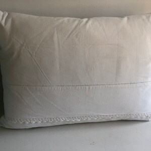 Antique Decorative Pillows with Hand-Crocheted Lace Accents