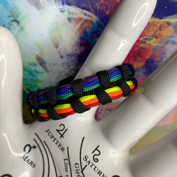 LGBT, Gay Pride Cobra 550/Micro Handmade Paracord Bracelet