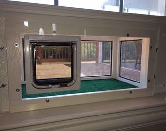 24 inch Deluxe KP Cat Window Patio-Catio-Solarium (Large Deluxe model)