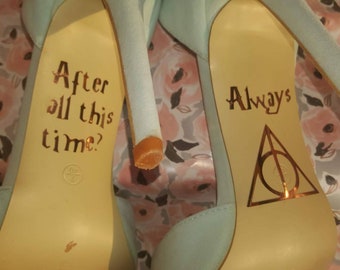 Harry Potter Wedding shoe decal sticker NAVY