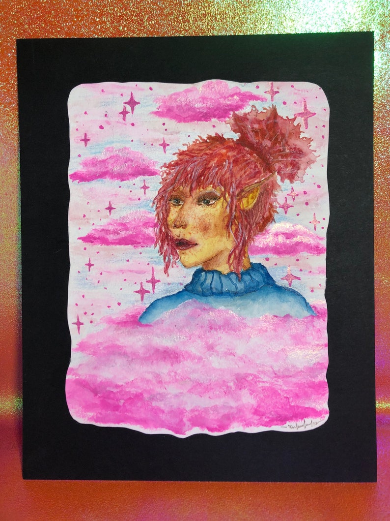 Cloud Girl painting