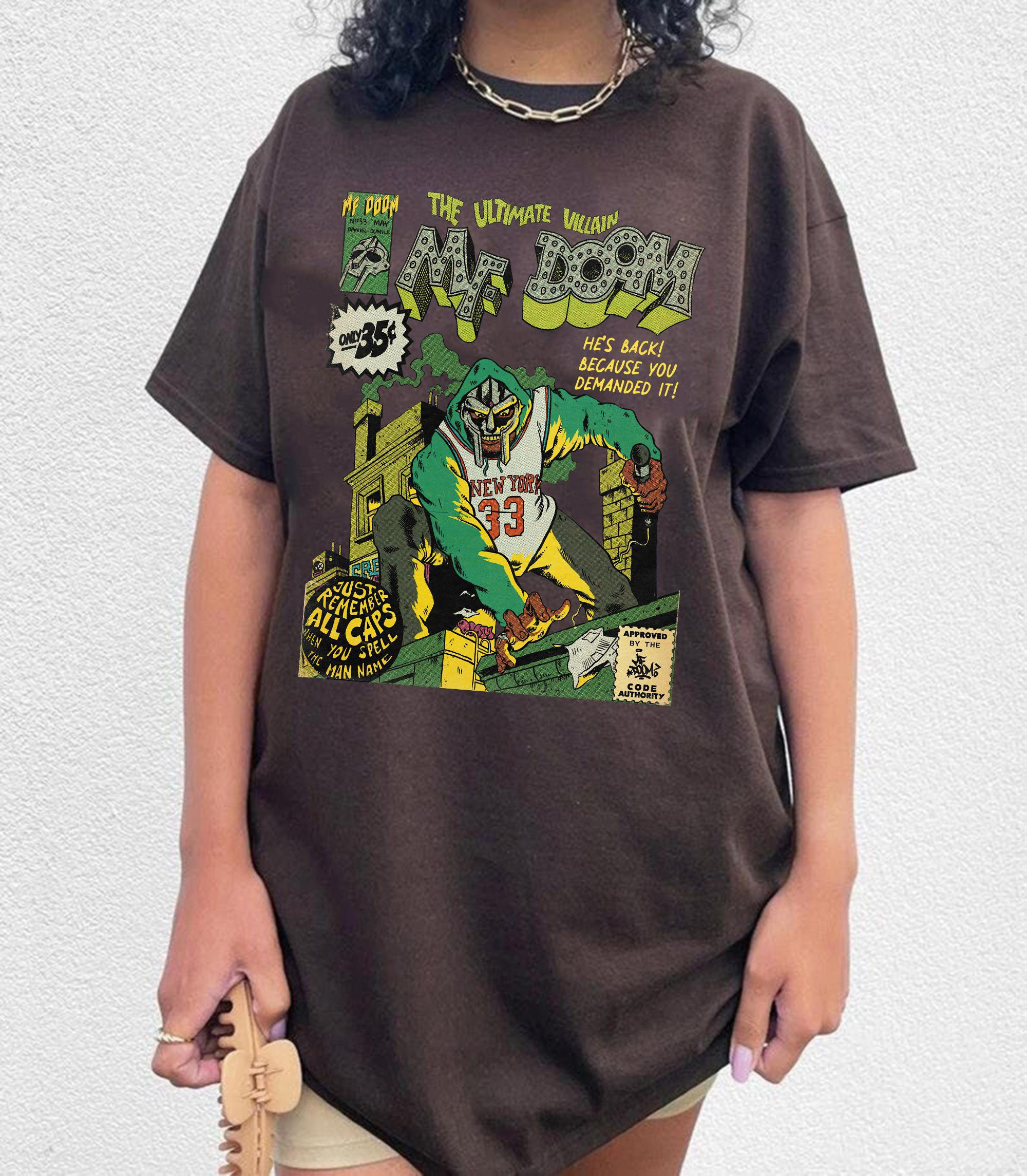 ✈ MADLIB MF DOOM (ALL CAPS!) Tシャツ Comfort Colors Madlib Doom All Caps Shirt, Mf Doom Shirt, Mf