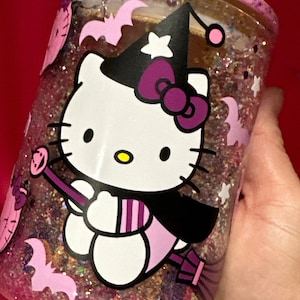 Kitty glitter snow globe coffee Mug