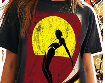 Surfer girl T shirt, surfer shirt, surf wear, hippy clothes, grunge clothes, grunge aesthetic, surf boards, mindfulness gift active wear