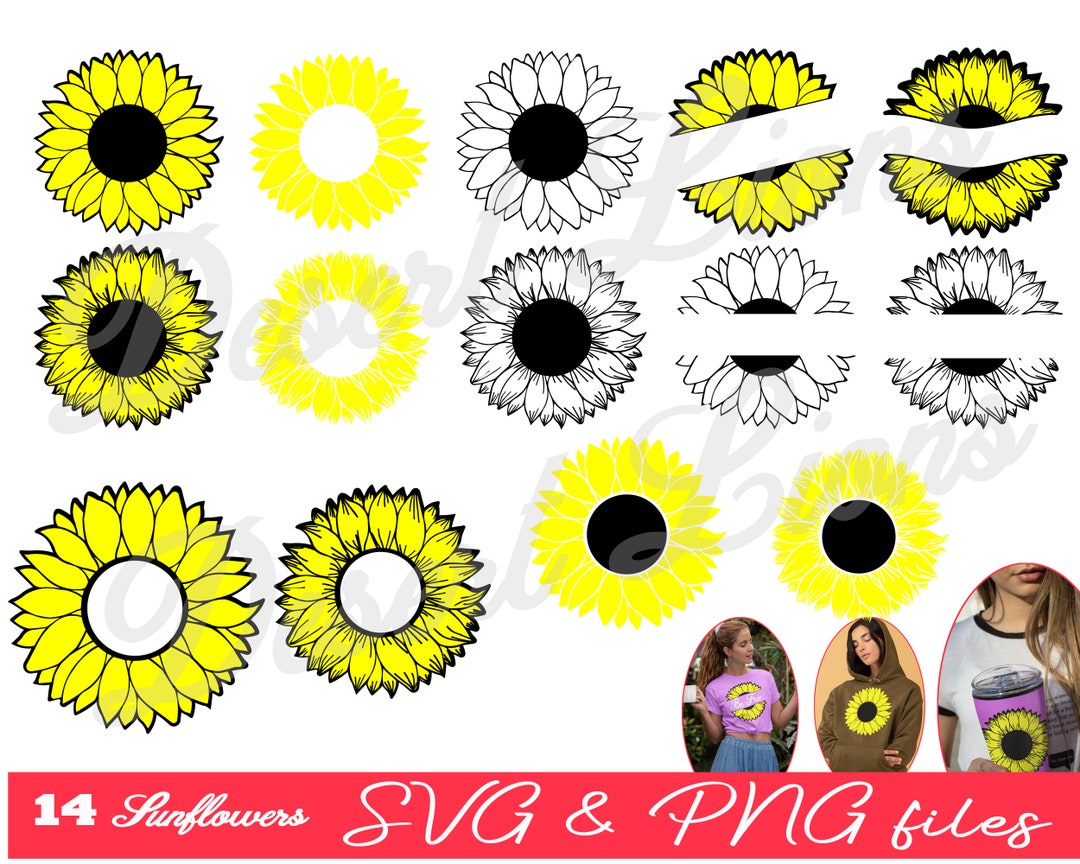 Sunflowers Svg, Sunflower Svg, Sunflower Png, Sunflower Png, Cutting