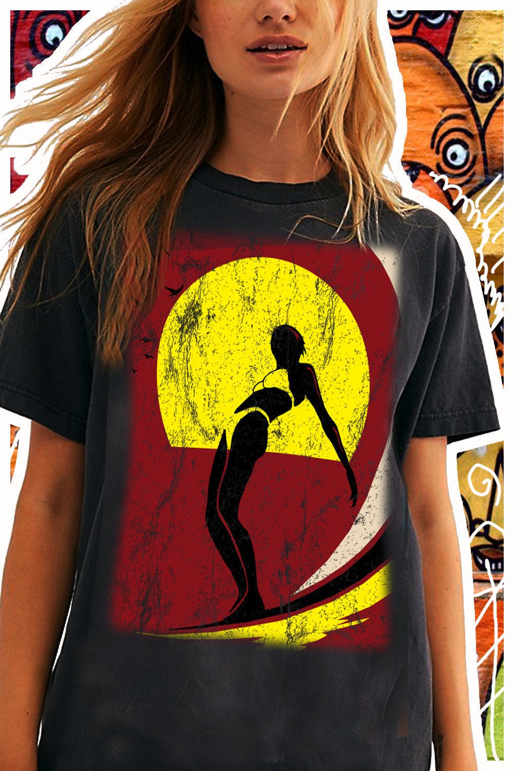 Surfer Girl T Shirt Surfer Shirt Surf Wear Hippy Clothes Etsy UK