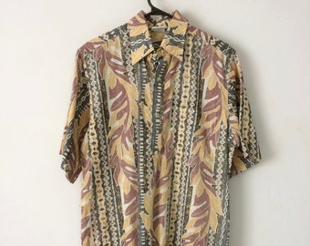 Go Barefoot Reverse Print Aloha Hawaiian Shirt Cotton Size M | Etsy