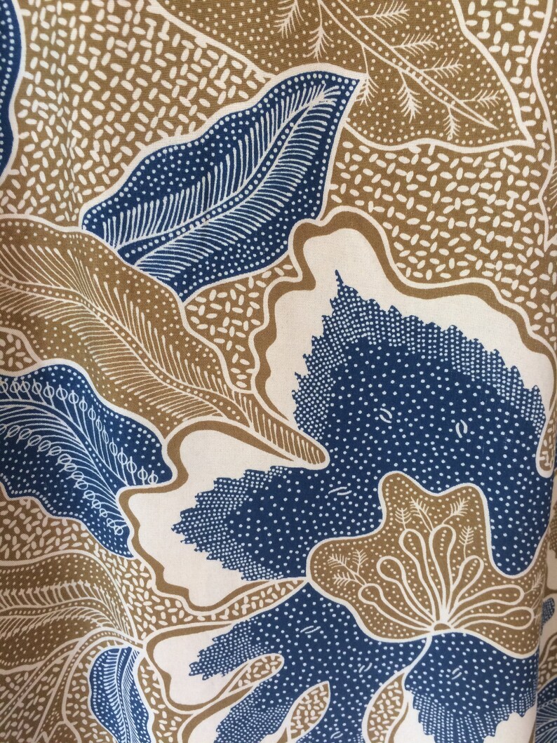 Vintage Reyn Spooner Fujiette Rayon Vintage Blue Gold Hawaiian Etsy
