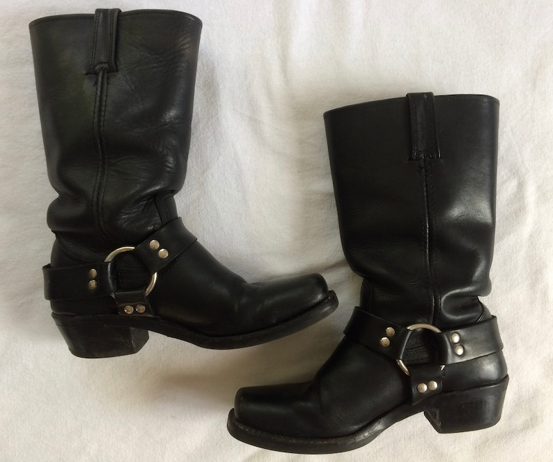 black leather boots size 7