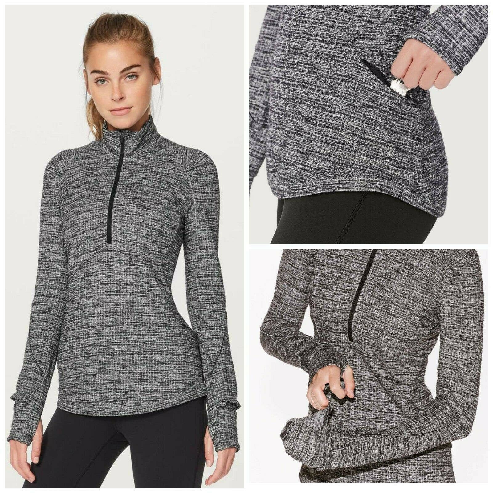 MINT Lululemon Sz 4 Extra Mile 1/2 Zip 